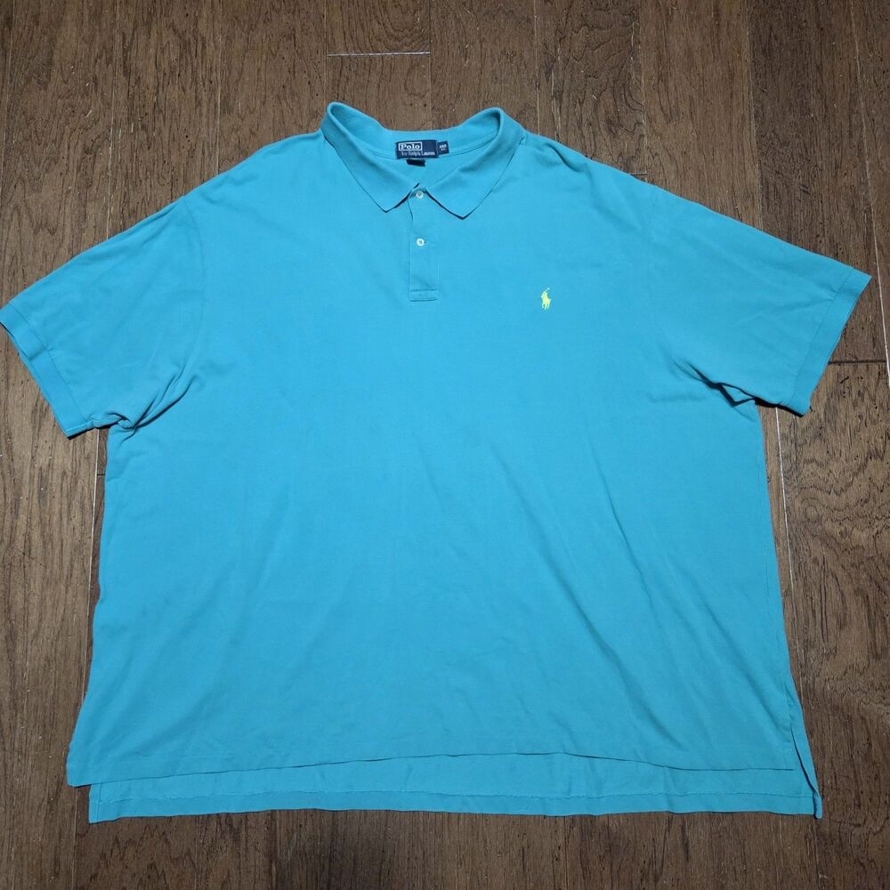 Polo Ralph Lauren Polo Shirt Mens 6XB Big Short Sleeve Blue Green